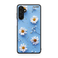 Thumbnail for Samsung Galaxy A15 5G Real Daisies θήκη από τη Smartfits με σχέδιο στο πίσω μέρος και μαύρο περίβλημα | Smartphone case with colorful back and black bezels by Smartfits