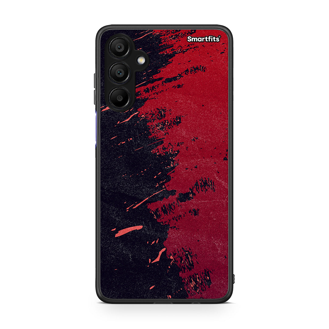 Samsung Galaxy A15 5G Red Paint Θήκη Αγίου Βαλεντίνου από τη Smartfits με σχέδιο στο πίσω μέρος και μαύρο περίβλημα | Smartphone case with colorful back and black bezels by Smartfits