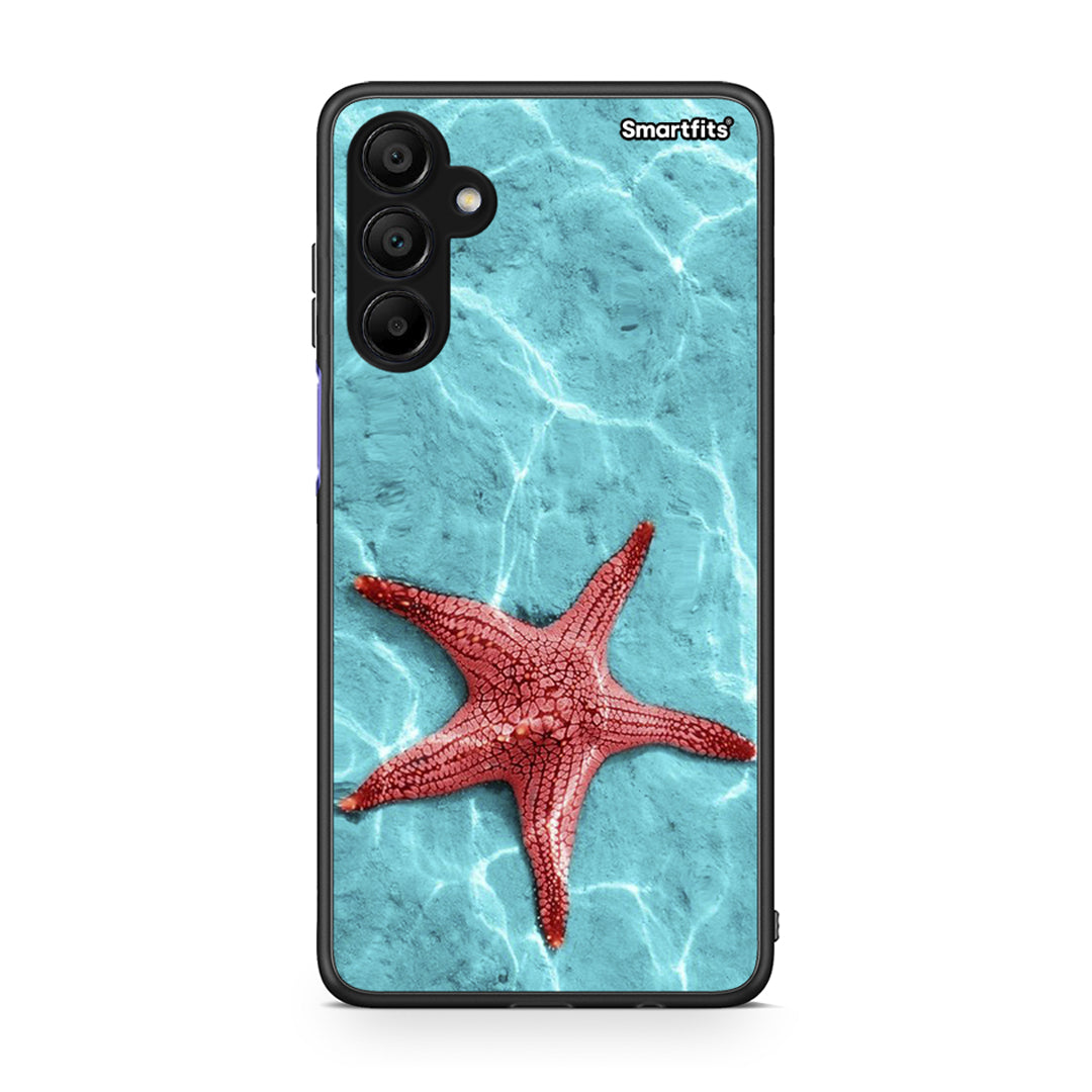 Samsung Galaxy A15 5G Red Starfish Θήκη από τη Smartfits με σχέδιο στο πίσω μέρος και μαύρο περίβλημα | Smartphone case with colorful back and black bezels by Smartfits
