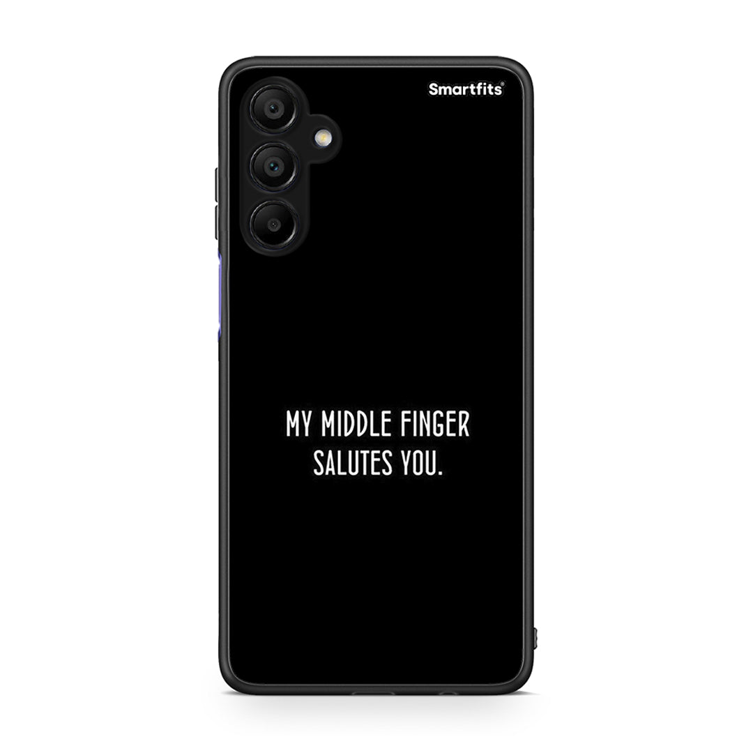 Samsung Galaxy A15 5G Salute θήκη από τη Smartfits με σχέδιο στο πίσω μέρος και μαύρο περίβλημα | Smartphone case with colorful back and black bezels by Smartfits