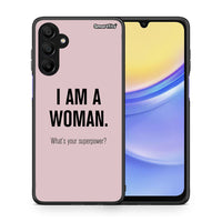 Thumbnail for Θήκη Samsung Galaxy A15 5G Superpower Woman από τη Smartfits με σχέδιο στο πίσω μέρος και μαύρο περίβλημα | Samsung Galaxy A15 5G Superpower Woman case with colorful back and black bezels