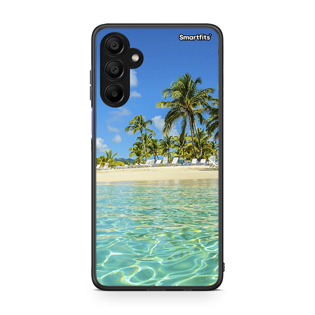 Samsung Galaxy A15 5G Tropical Vibes Θήκη από τη Smartfits με σχέδιο στο πίσω μέρος και μαύρο περίβλημα | Smartphone case with colorful back and black bezels by Smartfits