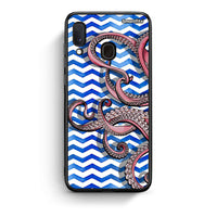 Thumbnail for Samsung Galaxy M20 Chevron Devilfish θήκη από τη Smartfits με σχέδιο στο πίσω μέρος και μαύρο περίβλημα | Smartphone case with colorful back and black bezels by Smartfits