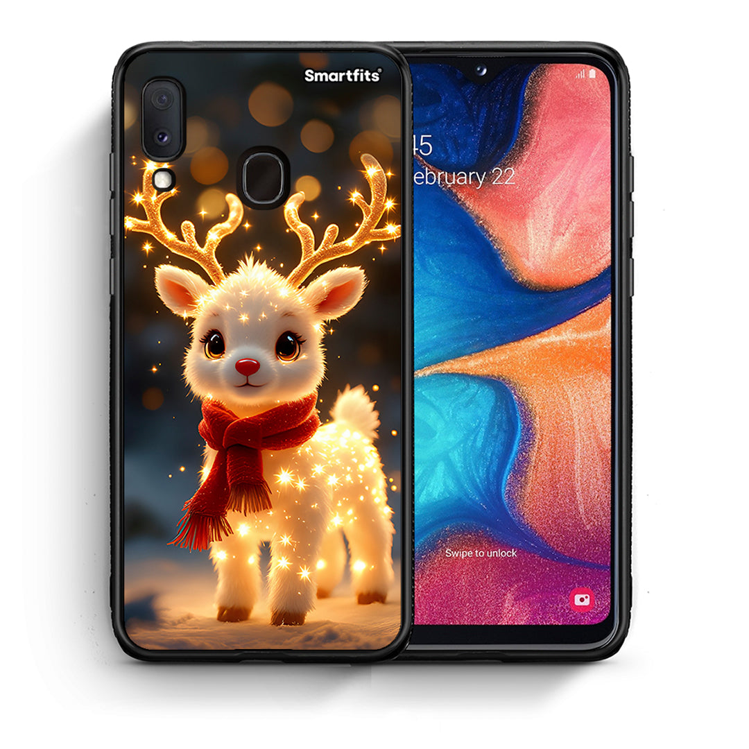 Θήκη Samsung Galaxy A30 Christmas Cutie από τη Smartfits με σχέδιο στο πίσω μέρος και μαύρο περίβλημα | Samsung Galaxy A30 Christmas Cutie case with colorful back and black bezels