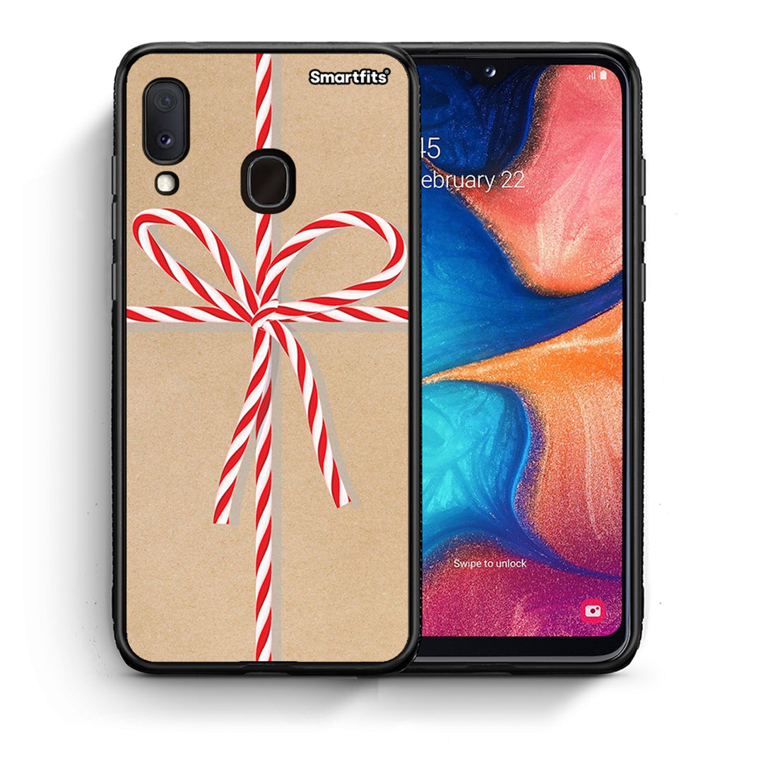 Θήκη Samsung Galaxy A30 Christmas Gift από τη Smartfits με σχέδιο στο πίσω μέρος και μαύρο περίβλημα | Samsung Galaxy A30 Christmas Gift case with colorful back and black bezels