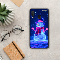 Thumbnail for Christmas Neon Snowman - Samsung Galaxy A20e θήκη