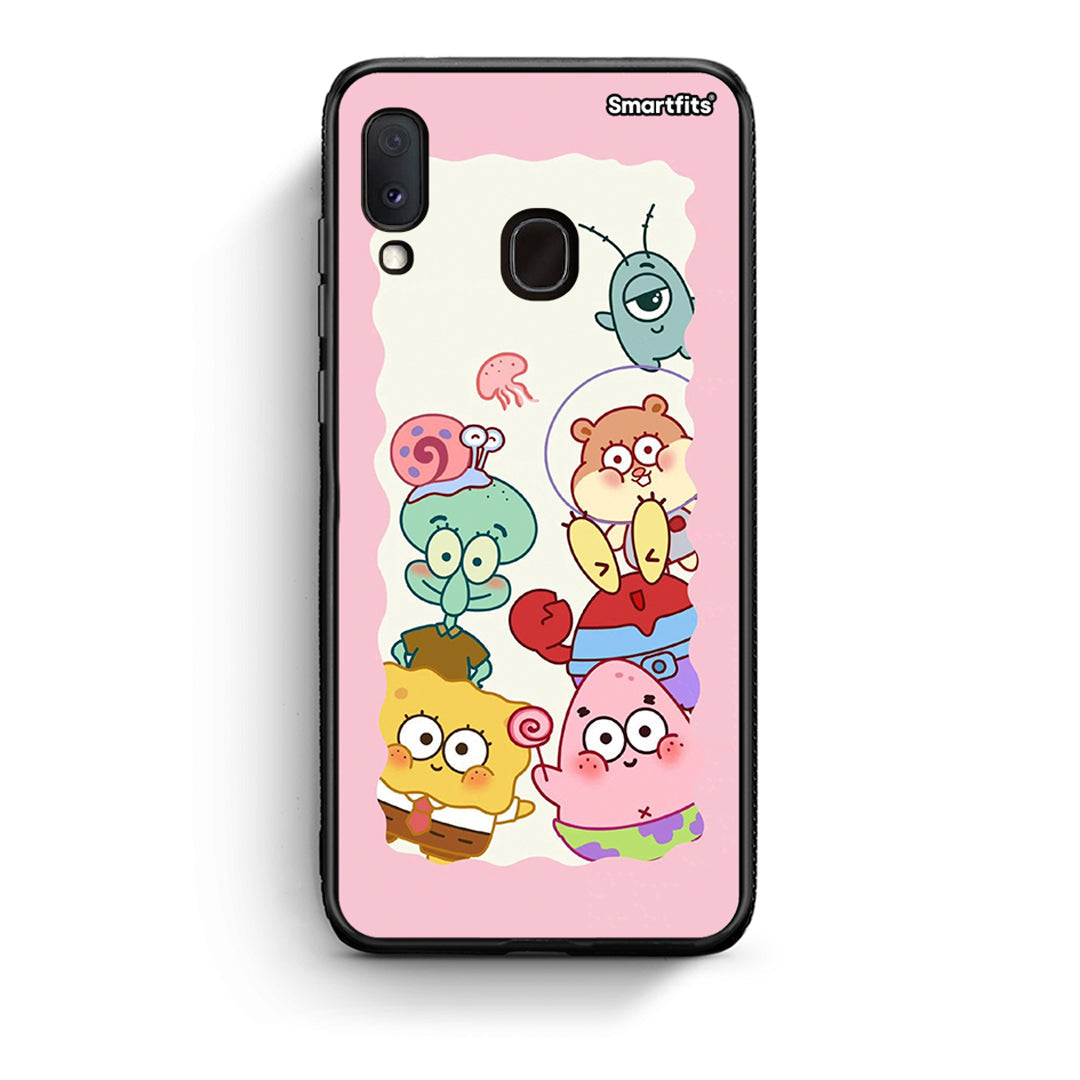 Samsung Galaxy A30 Cute Companion θήκη από τη Smartfits με σχέδιο στο πίσω μέρος και μαύρο περίβλημα | Smartphone case with colorful back and black bezels by Smartfits