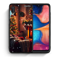 Thumbnail for Θήκη Samsung A20e Home For Christmas από τη Smartfits με σχέδιο στο πίσω μέρος και μαύρο περίβλημα | Samsung A20e Home For Christmas case with colorful back and black bezels