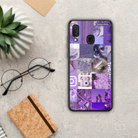 Thumbnail for Purple Aesthetic Collage - Samsung Galaxy M20 θήκη