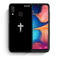 Thumbnail for Θήκη Samsung Galaxy A30 White Cross από τη Smartfits με σχέδιο στο πίσω μέρος και μαύρο περίβλημα | Samsung Galaxy A30 White Cross case with colorful back and black bezels