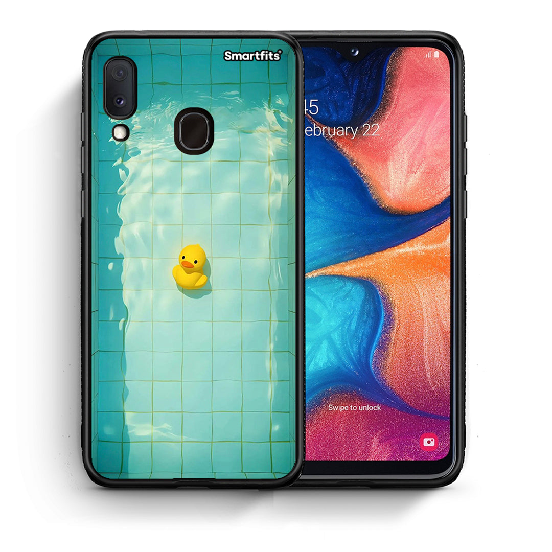 Θήκη Samsung Galaxy M20 Yellow Duck από τη Smartfits με σχέδιο στο πίσω μέρος και μαύρο περίβλημα | Samsung Galaxy M20 Yellow Duck case with colorful back and black bezels