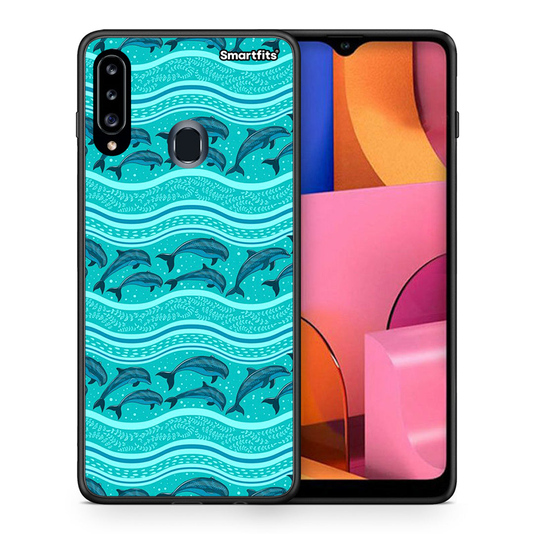 Swimming Dolphins - Samsung Galaxy A20S case