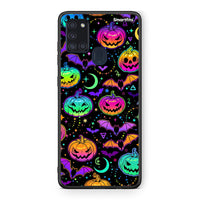 Thumbnail for Samsung A21s Neon Halloween θήκη από τη Smartfits με σχέδιο στο πίσω μέρος και μαύρο περίβλημα | Smartphone case with colorful back and black bezels by Smartfits