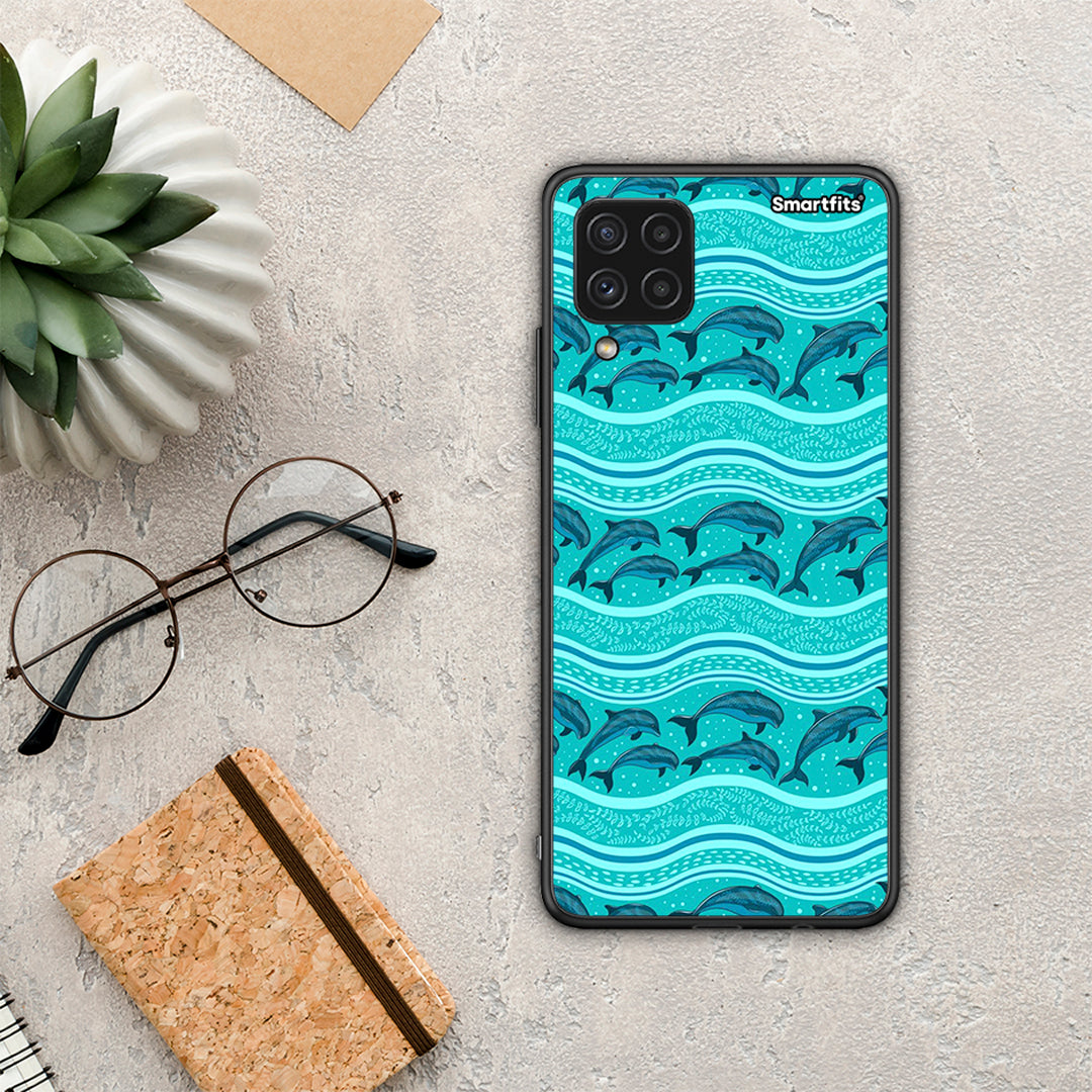 Swimming Dolphins - Samsung Galaxy A22 4G θήκη