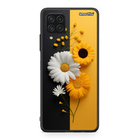 Thumbnail for Samsung A22 4G Yellow Daisies θήκη από τη Smartfits με σχέδιο στο πίσω μέρος και μαύρο περίβλημα | Smartphone case with colorful back and black bezels by Smartfits