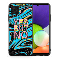 Thumbnail for Θήκη Samsung A22 4G Yes But No από τη Smartfits με σχέδιο στο πίσω μέρος και μαύρο περίβλημα | Samsung A22 4G Yes But No case with colorful back and black bezels