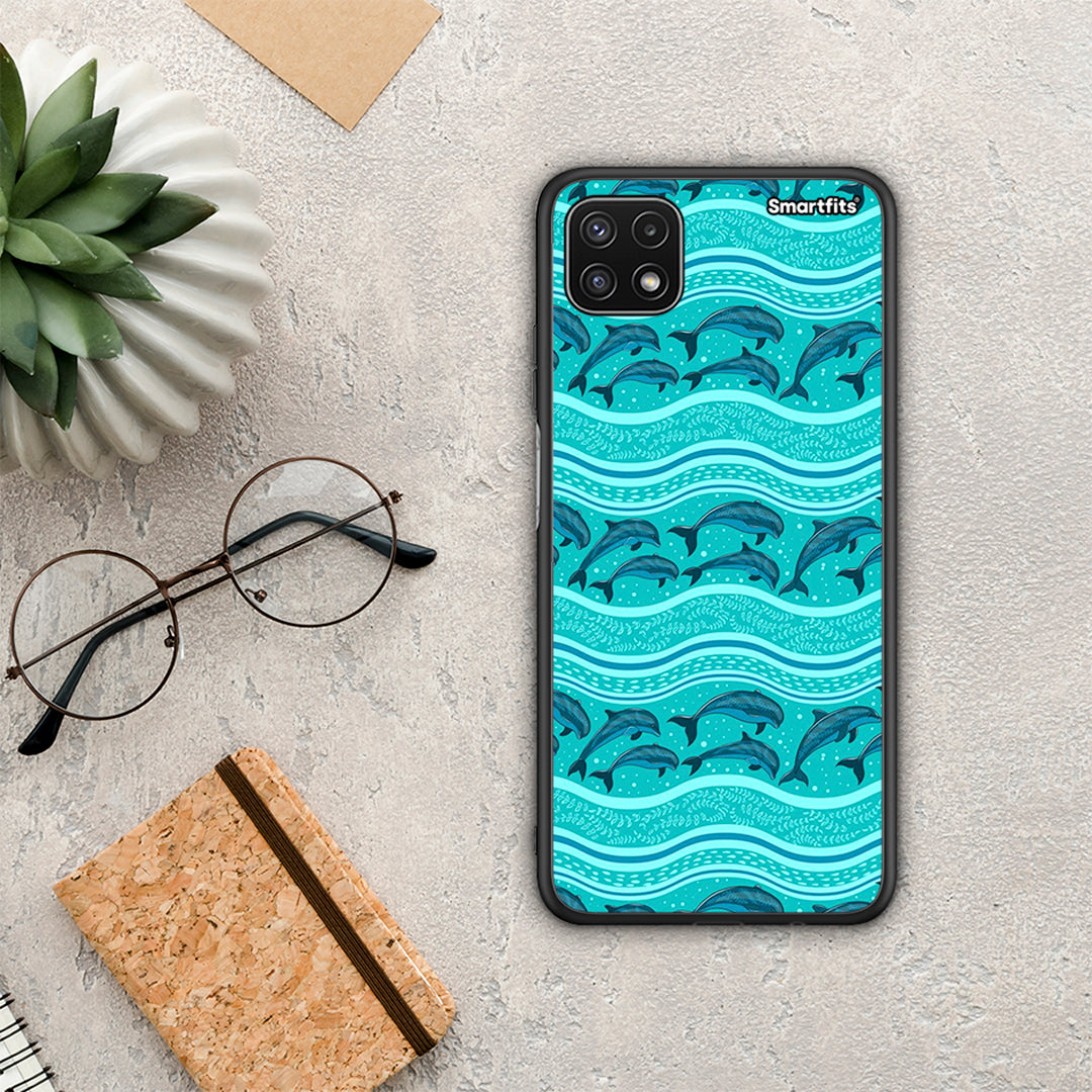 Swimming Dolphins - Samsung Galaxy A22 5G case