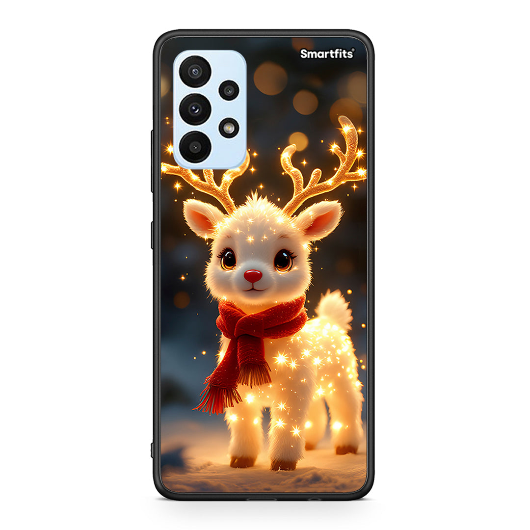 Samsung A23 Christmas Cutie θήκη από τη Smartfits με σχέδιο στο πίσω μέρος και μαύρο περίβλημα | Smartphone case with colorful back and black bezels by Smartfits