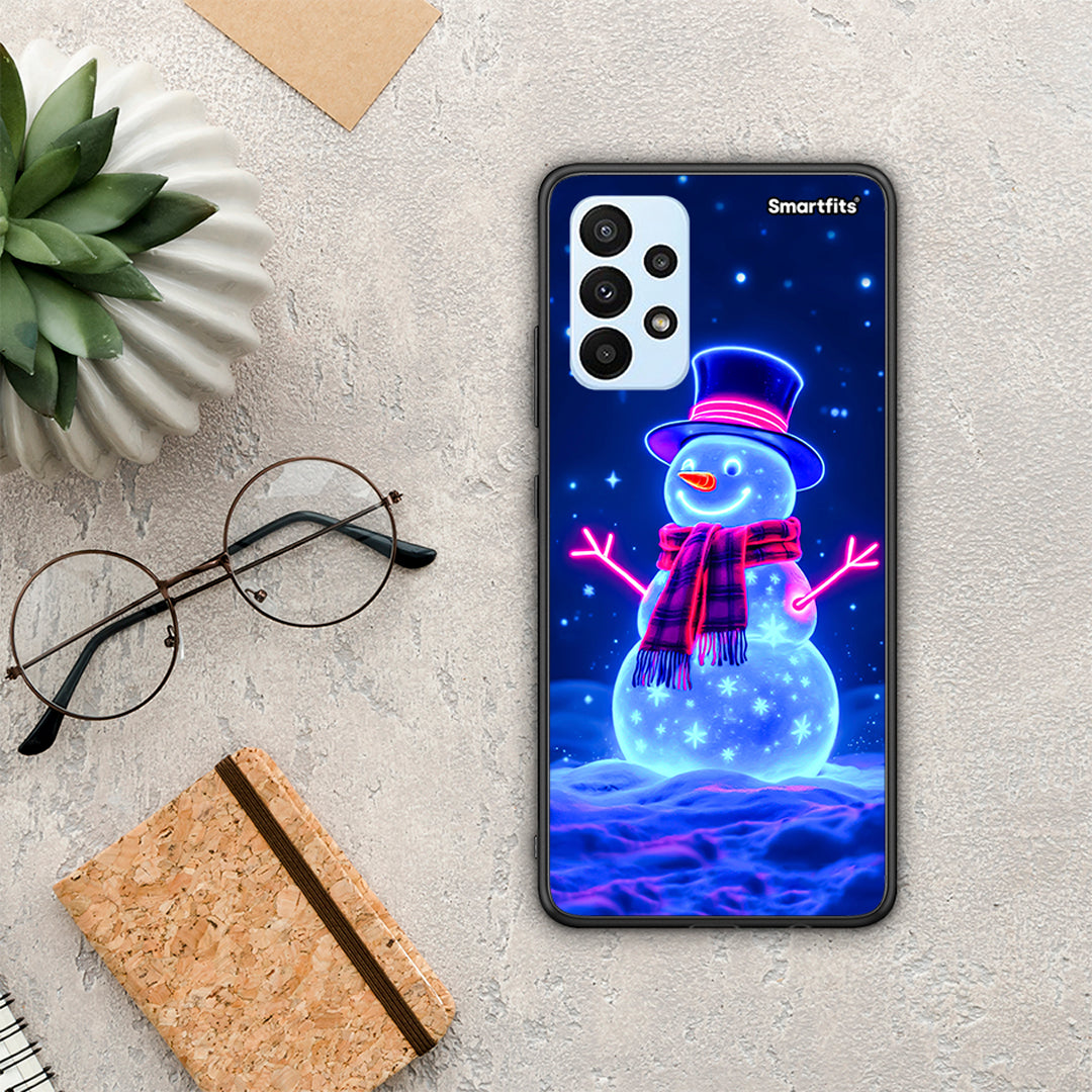 Christmas Neon Snowman - Samsung Galaxy A23 θήκη