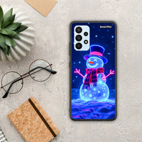 Thumbnail for Christmas Neon Snowman - Samsung Galaxy A23 θήκη