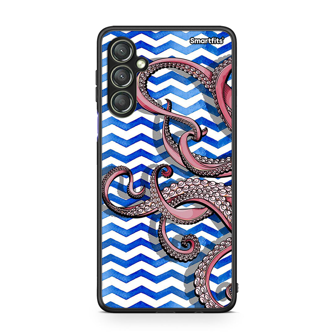 Θήκη Samsung Galaxy A24 4G Chevron Devilfish από τη Smartfits με σχέδιο στο πίσω μέρος και μαύρο περίβλημα | Samsung Galaxy A24 4G Chevron Devilfish Case with Colorful Back and Black Bezels