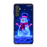 Thumbnail for Θήκη Samsung Galaxy A24 4G Christmas Neon Snowman από τη Smartfits με σχέδιο στο πίσω μέρος και μαύρο περίβλημα | Samsung Galaxy A24 4G Christmas Neon Snowman Case with Colorful Back and Black Bezels