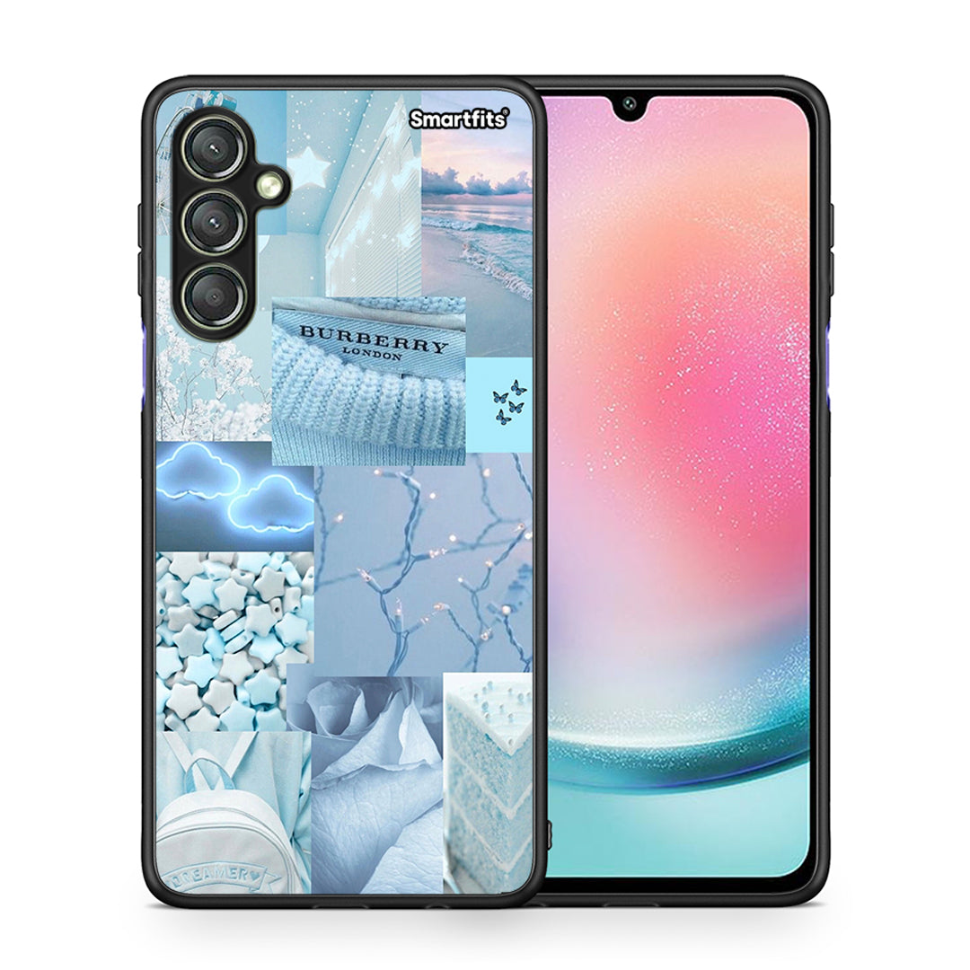 Θήκη Samsung Galaxy A24 4G Ciel Aesthetic Collage από τη Smartfits με σχέδιο στο πίσω μέρος και μαύρο περίβλημα | Samsung Galaxy A24 4G Ciel Aesthetic Collage Case with Colorful Back and Black Bezels