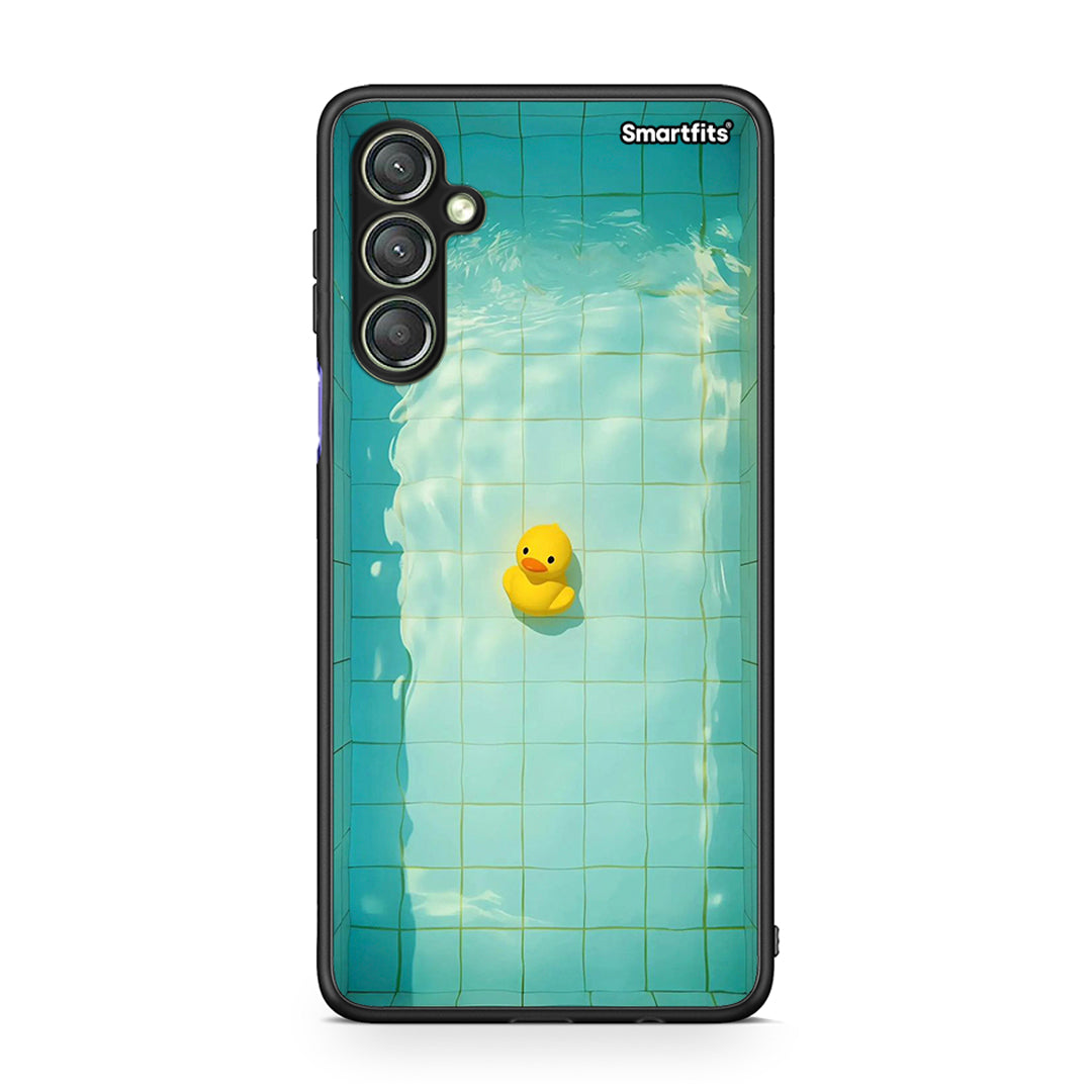 Θήκη Samsung Galaxy A24 4G Yellow Duck από τη Smartfits με σχέδιο στο πίσω μέρος και μαύρο περίβλημα | Samsung Galaxy A24 4G Yellow Duck Case with Colorful Back and Black Bezels