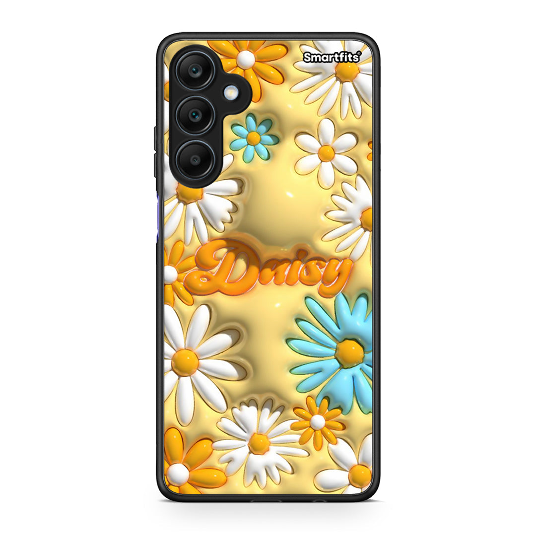 Samsung Galaxy A25 5G Bubble Daisies θήκη από τη Smartfits με σχέδιο στο πίσω μέρος και μαύρο περίβλημα | Smartphone case with colorful back and black bezels by Smartfits