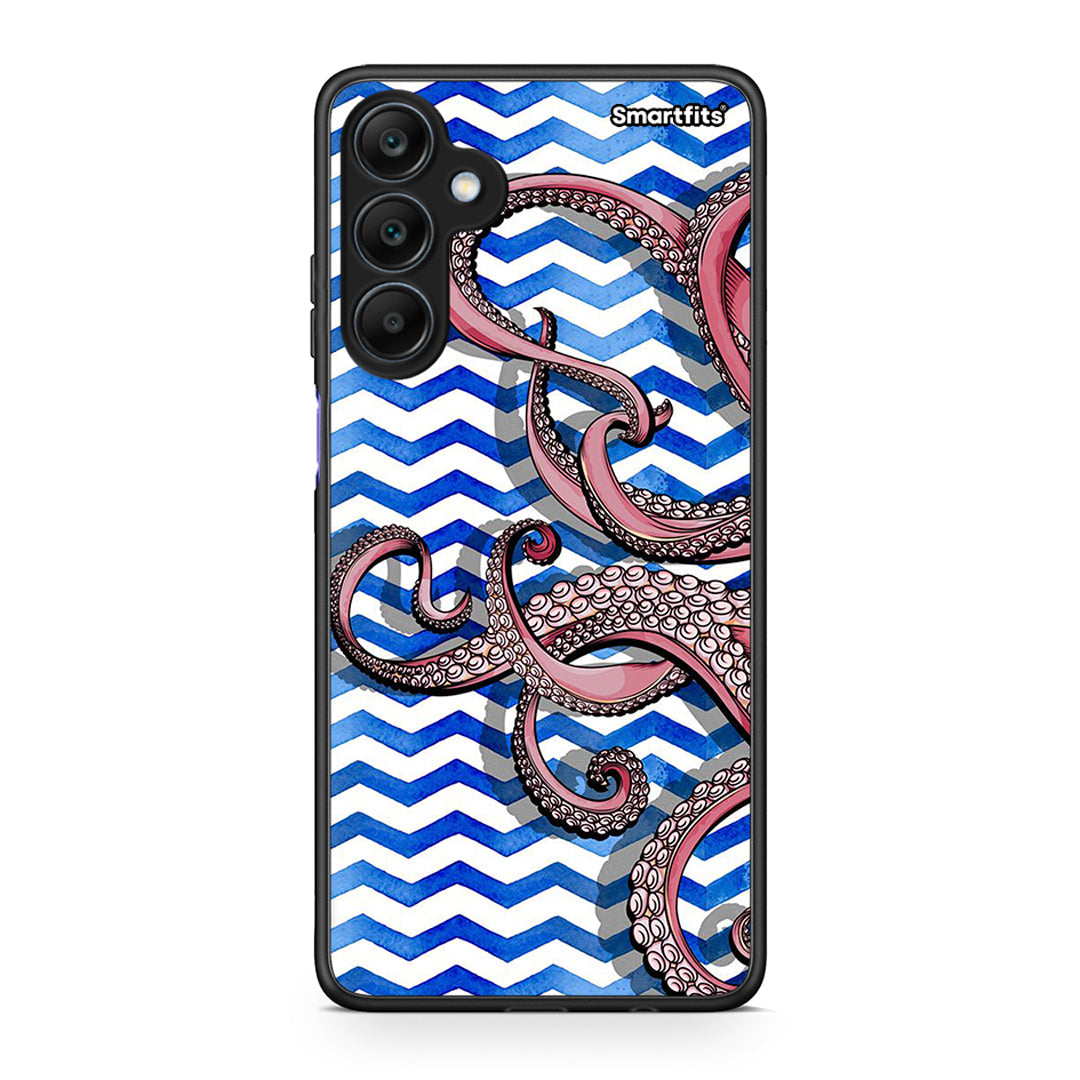 Samsung Galaxy A25 5G Chevron Devilfish θήκη από τη Smartfits με σχέδιο στο πίσω μέρος και μαύρο περίβλημα | Smartphone case with colorful back and black bezels by Smartfits