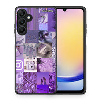 Thumbnail for Θήκη Samsung Galaxy A25 5G Purple Aesthetic Collage από τη Smartfits με σχέδιο στο πίσω μέρος και μαύρο περίβλημα | Samsung Galaxy A25 5G Purple Aesthetic Collage case with colorful back and black bezels