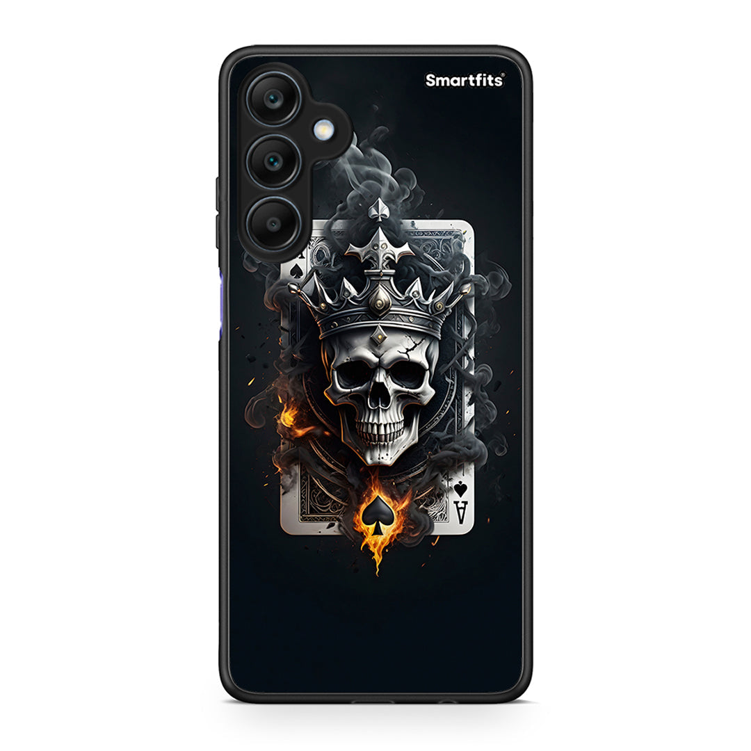 Samsung Galaxy A25 5G Skull King Ace θήκη από τη Smartfits με σχέδιο στο πίσω μέρος και μαύρο περίβλημα | Smartphone case with colorful back and black bezels by Smartfits