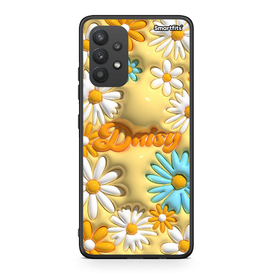 Samsung A32 4G Bubble Daisies θήκη από τη Smartfits με σχέδιο στο πίσω μέρος και μαύρο περίβλημα | Smartphone case with colorful back and black bezels by Smartfits