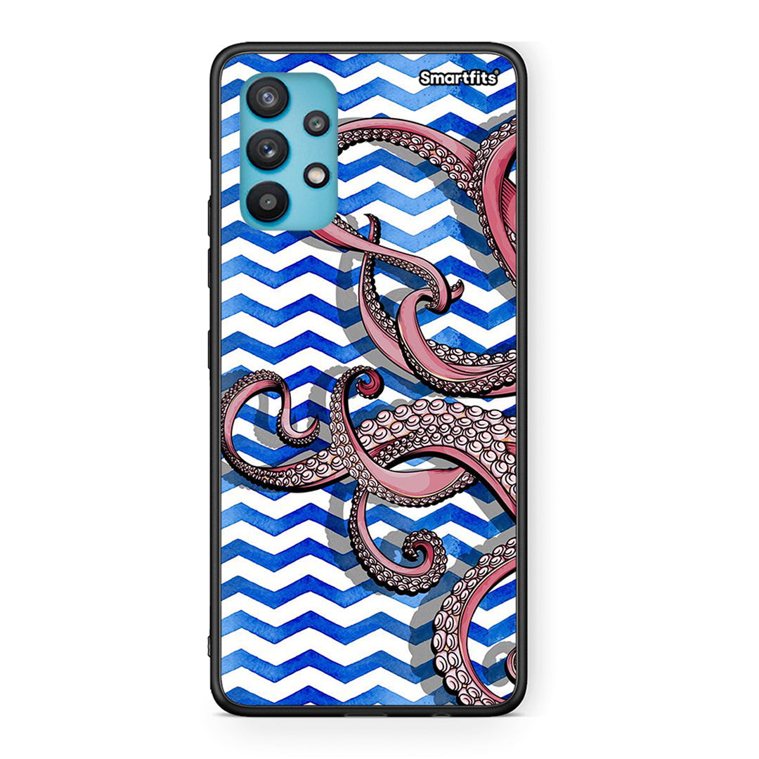 Samsung Galaxy A32 5G  Chevron Devilfish θήκη από τη Smartfits με σχέδιο στο πίσω μέρος και μαύρο περίβλημα | Smartphone case with colorful back and black bezels by Smartfits