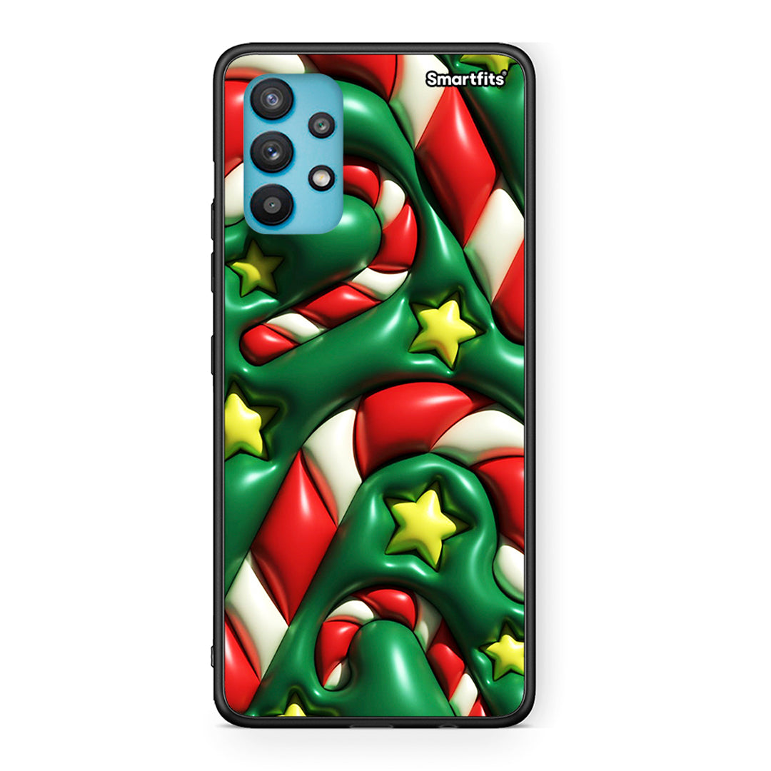 Samsung Galaxy A32 5G  Christmas Bubbles θήκη από τη Smartfits με σχέδιο στο πίσω μέρος και μαύρο περίβλημα | Smartphone case with colorful back and black bezels by Smartfits