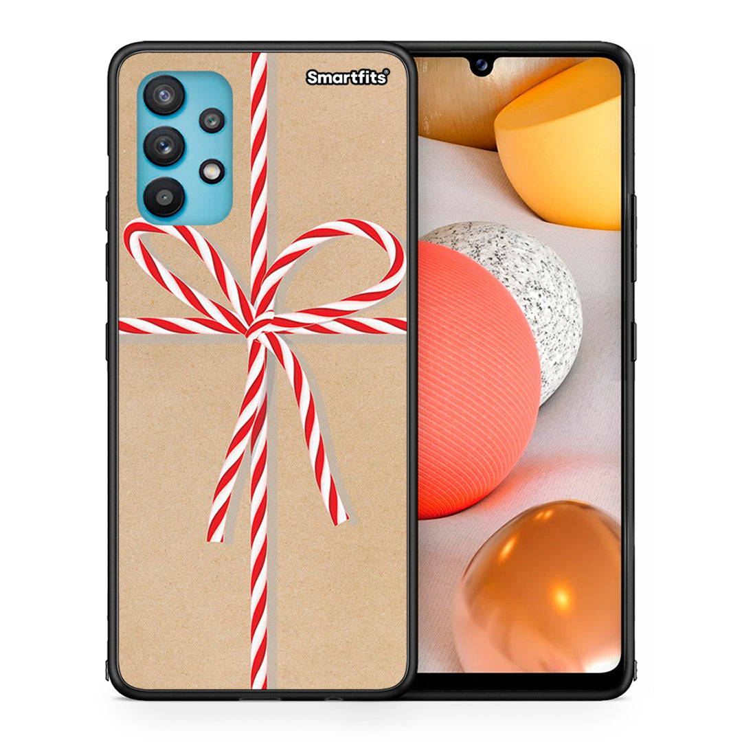 Θήκη Samsung Galaxy A32 5G  Christmas Gift από τη Smartfits με σχέδιο στο πίσω μέρος και μαύρο περίβλημα | Samsung Galaxy A32 5G  Christmas Gift case with colorful back and black bezels