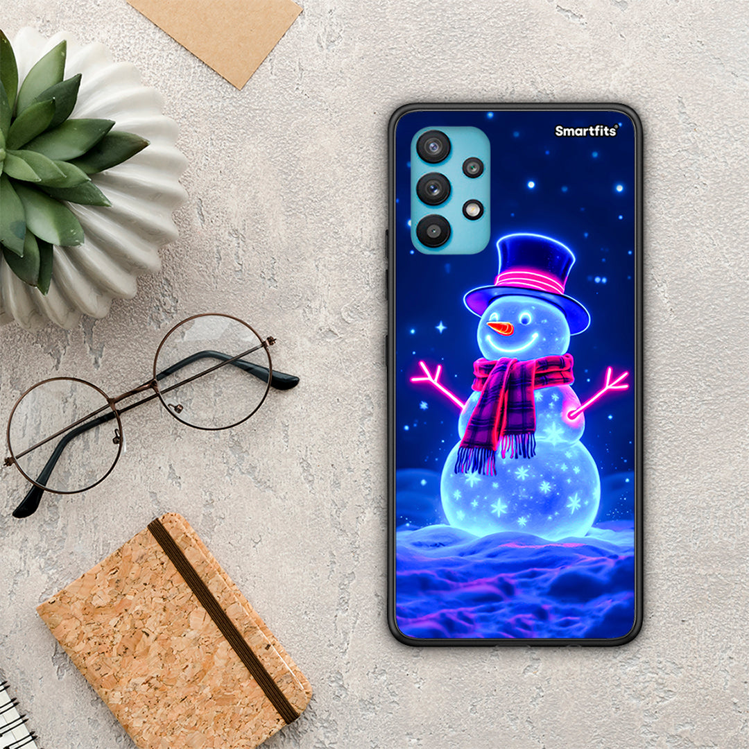 Christmas Neon Snowman - Samsung Galaxy A32 5G θήκη