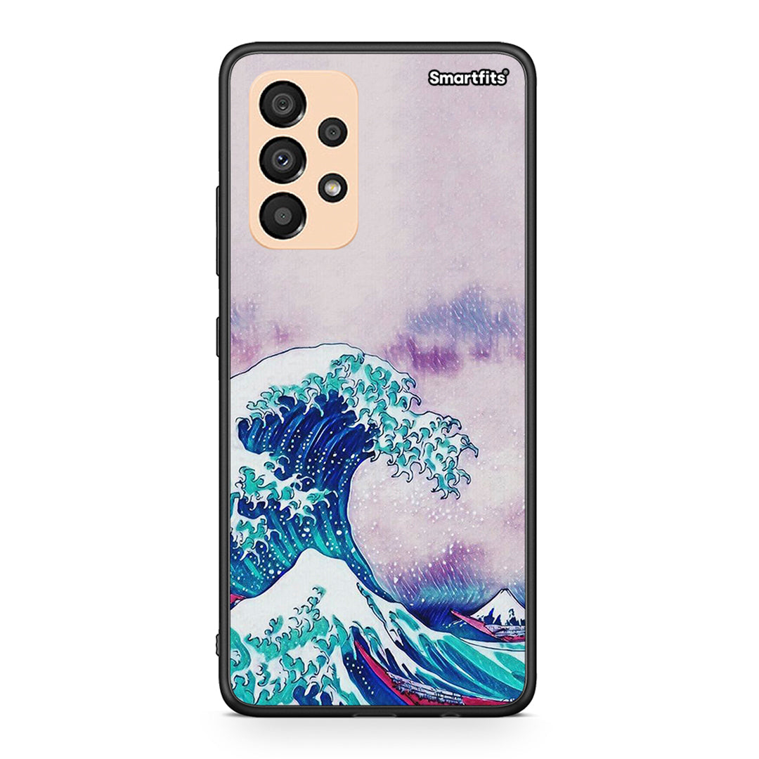 Samsung A33 5G Blue Waves θήκη από τη Smartfits με σχέδιο στο πίσω μέρος και μαύρο περίβλημα | Smartphone case with colorful back and black bezels by Smartfits