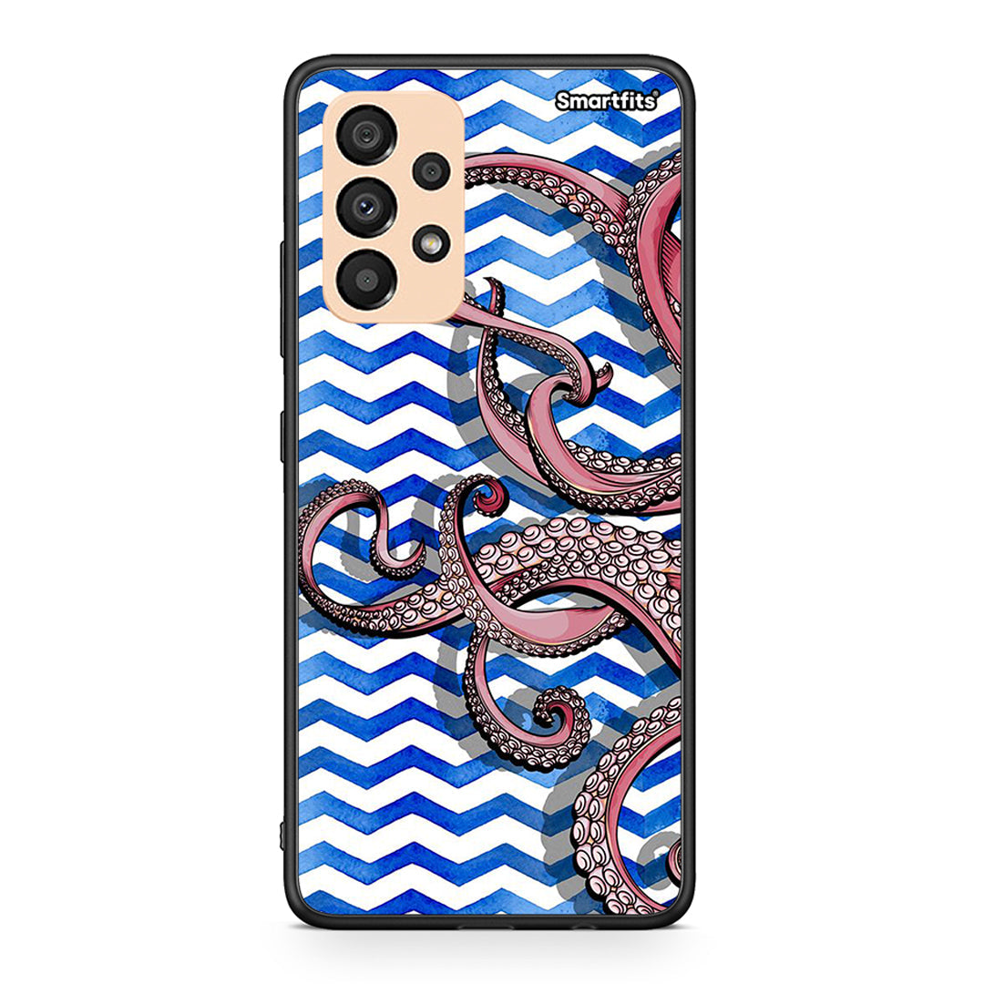 Samsung A33 5G Chevron Devilfish θήκη από τη Smartfits με σχέδιο στο πίσω μέρος και μαύρο περίβλημα | Smartphone case with colorful back and black bezels by Smartfits