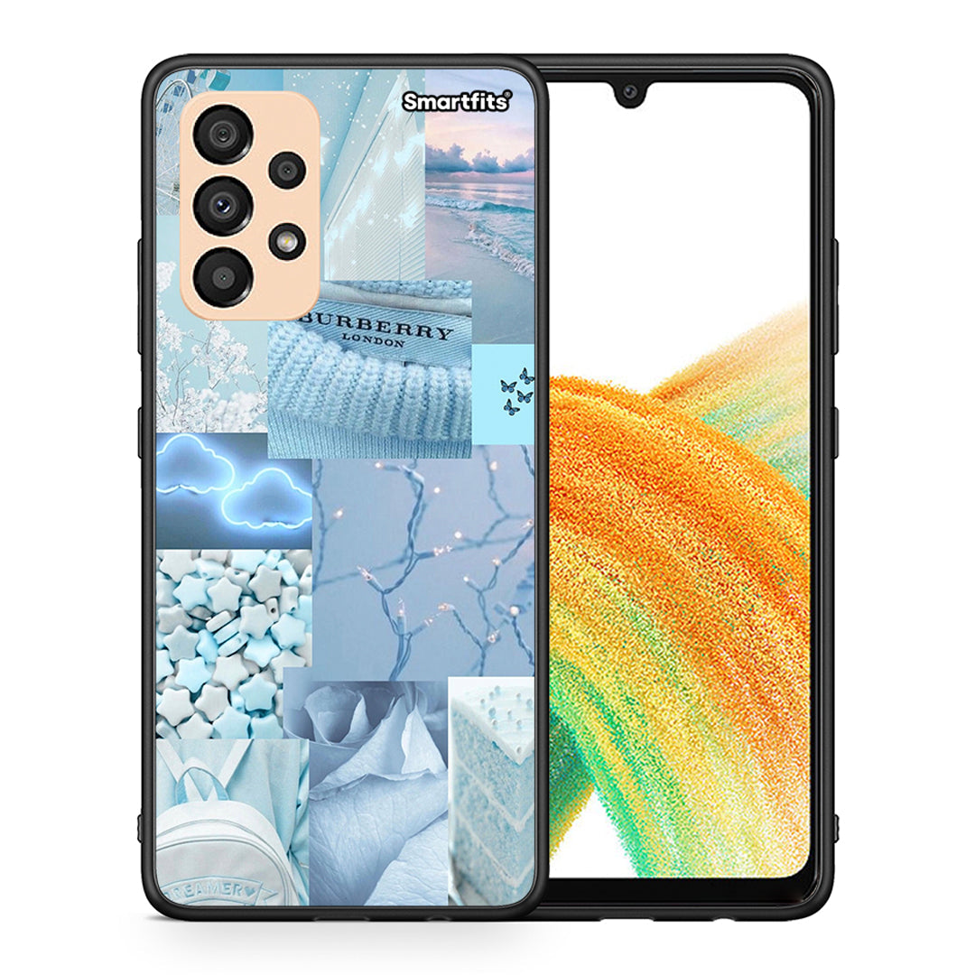 Θήκη Samsung A33 5G Ciel Aesthetic Collage από τη Smartfits με σχέδιο στο πίσω μέρος και μαύρο περίβλημα | Samsung A33 5G Ciel Aesthetic Collage case with colorful back and black bezels