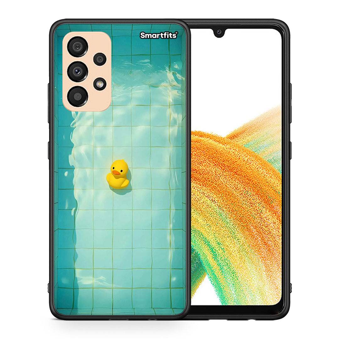 Θήκη Samsung A33 5G Yellow Duck από τη Smartfits με σχέδιο στο πίσω μέρος και μαύρο περίβλημα | Samsung A33 5G Yellow Duck case with colorful back and black bezels