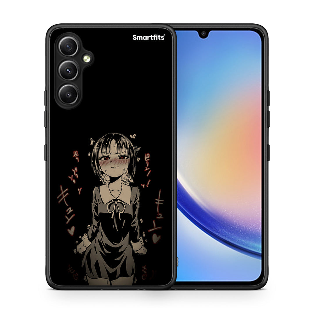 Θήκη Samsung Galaxy A34 Anime Girl από τη Smartfits με σχέδιο στο πίσω μέρος και μαύρο περίβλημα | Samsung Galaxy A34 Anime Girl Case with Colorful Back and Black Bezels