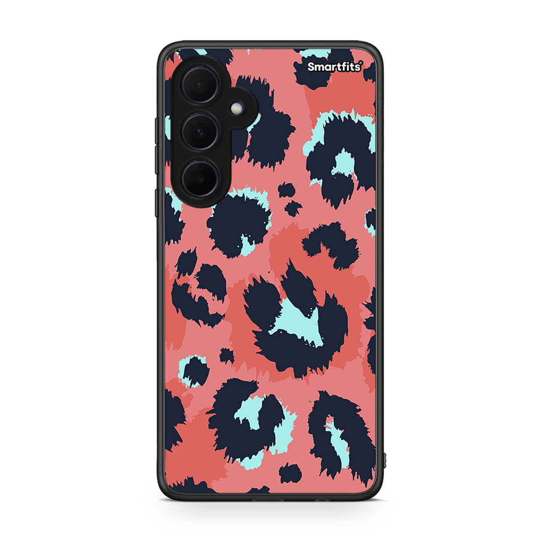 22 - Samsung Galaxy A35 Pink Leopard Animal case, cover, bumper