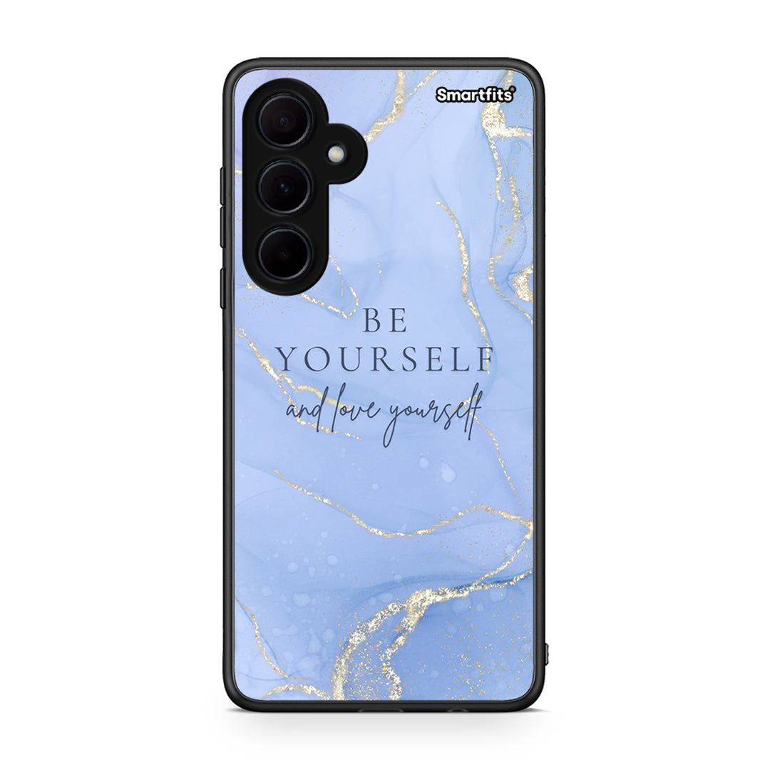 Samsung Galaxy A35 Be Yourself θήκη από τη Smartfits με σχέδιο στο πίσω μέρος και μαύρο περίβλημα | Smartphone case with colorful back and black bezels by Smartfits