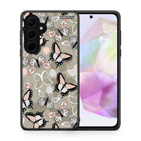 Thumbnail for Θήκη Samsung Galaxy A35 Butterflies Boho από τη Smartfits με σχέδιο στο πίσω μέρος και μαύρο περίβλημα | Samsung Galaxy A35 Butterflies Boho case with colorful back and black bezels