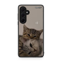 Thumbnail for Samsung Galaxy A35 Cats In Love Θήκη από τη Smartfits με σχέδιο στο πίσω μέρος και μαύρο περίβλημα | Smartphone case with colorful back and black bezels by Smartfits