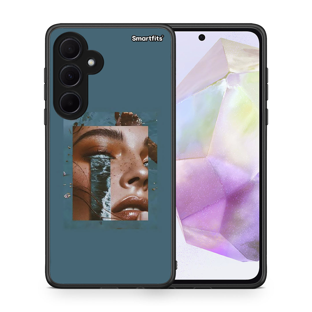 Θήκη Samsung Galaxy A35 Cry An Ocean από τη Smartfits με σχέδιο στο πίσω μέρος και μαύρο περίβλημα | Samsung Galaxy A35 Cry An Ocean case with colorful back and black bezels