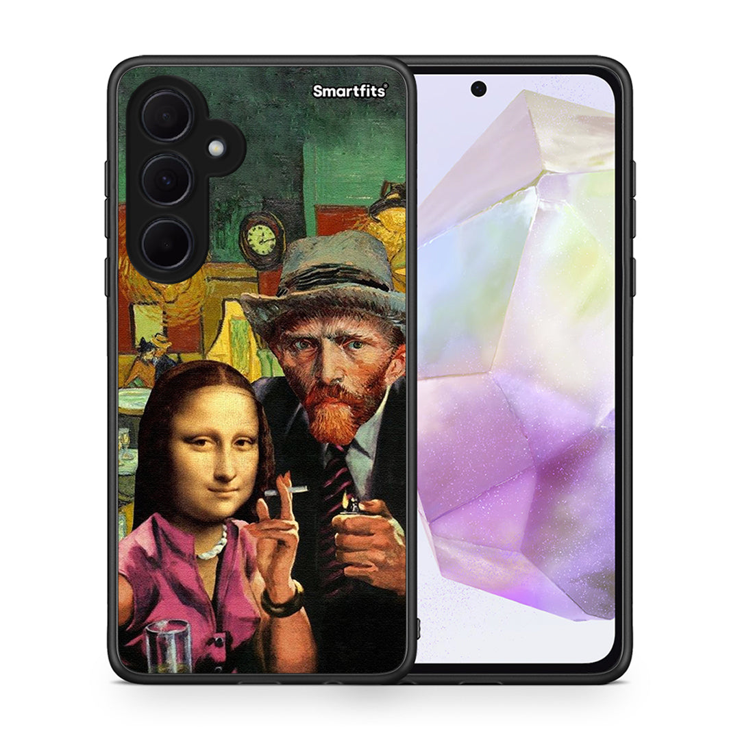 Θήκη Samsung Galaxy A35 Funny Art από τη Smartfits με σχέδιο στο πίσω μέρος και μαύρο περίβλημα | Samsung Galaxy A35 Funny Art case with colorful back and black bezels