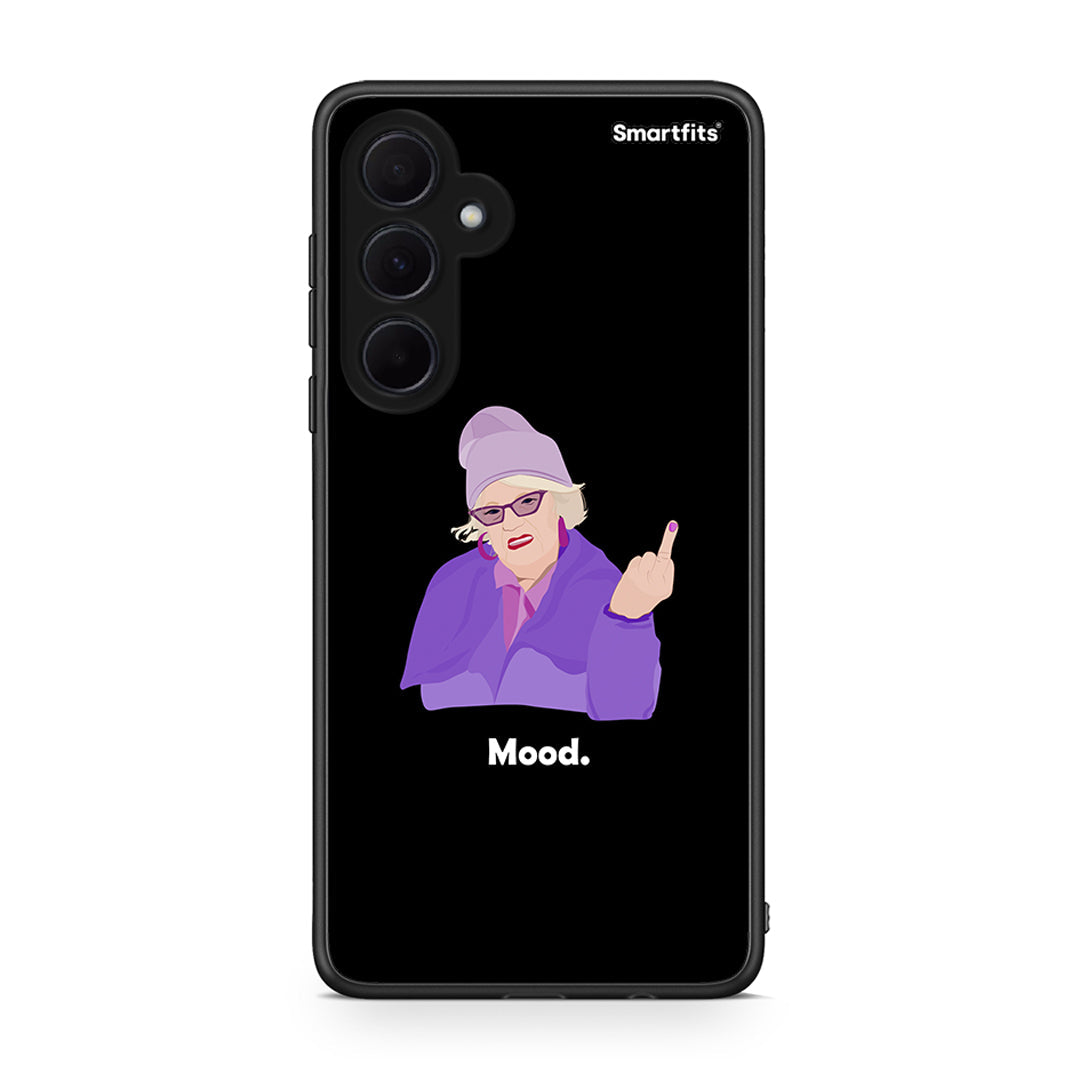 Samsung Galaxy A35 Grandma Mood Black θήκη από τη Smartfits με σχέδιο στο πίσω μέρος και μαύρο περίβλημα | Smartphone case with colorful back and black bezels by Smartfits