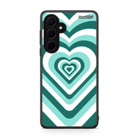 Thumbnail for Samsung Galaxy A35 Green Hearts θήκη από τη Smartfits με σχέδιο στο πίσω μέρος και μαύρο περίβλημα | Smartphone case with colorful back and black bezels by Smartfits